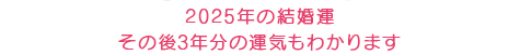 2024年の結婚運。その後3年分の運気もわかります